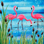 Aquatic Animals (Flamingo) Coaster