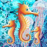 Aquatic Animals (Seahorse) Coaster