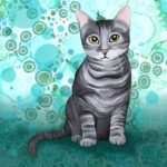 Pets (Cat - Grey) Coaster